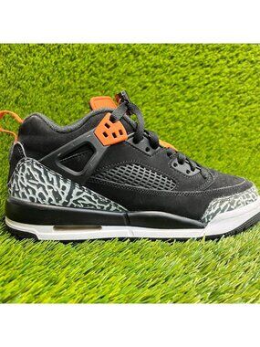 Nike Air Jordan Spizike Low Boys Size 6.5Y Black Athletic Leather Shoes Sneakers